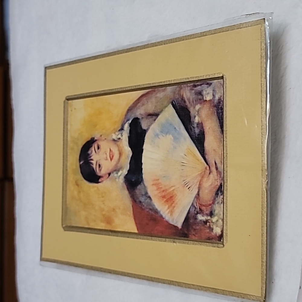 Girl with a Fan ( Alphonsine Fournaise)Pierre-Auguste Renoir  Miniature